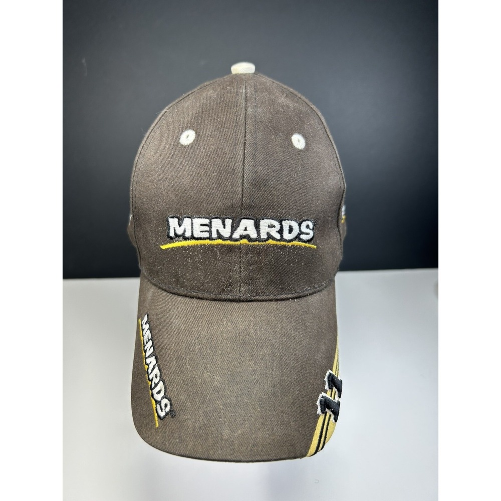 Menards Brown Number 11 Adjustable Men NASCAR Racing Hat Baseball‎ Cap